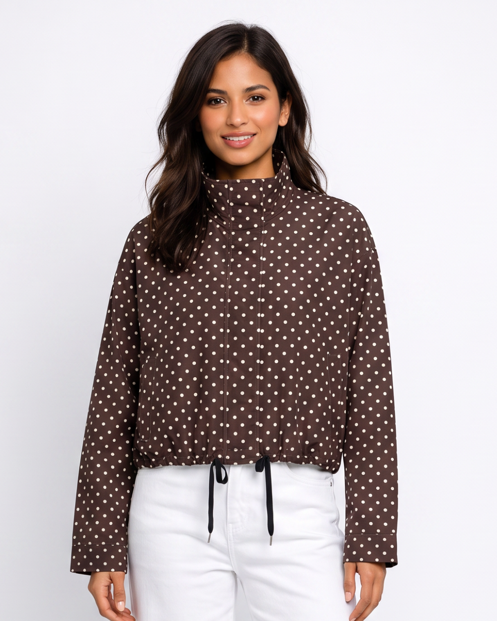 Rowie Jacket - Chocolate Polka Dot