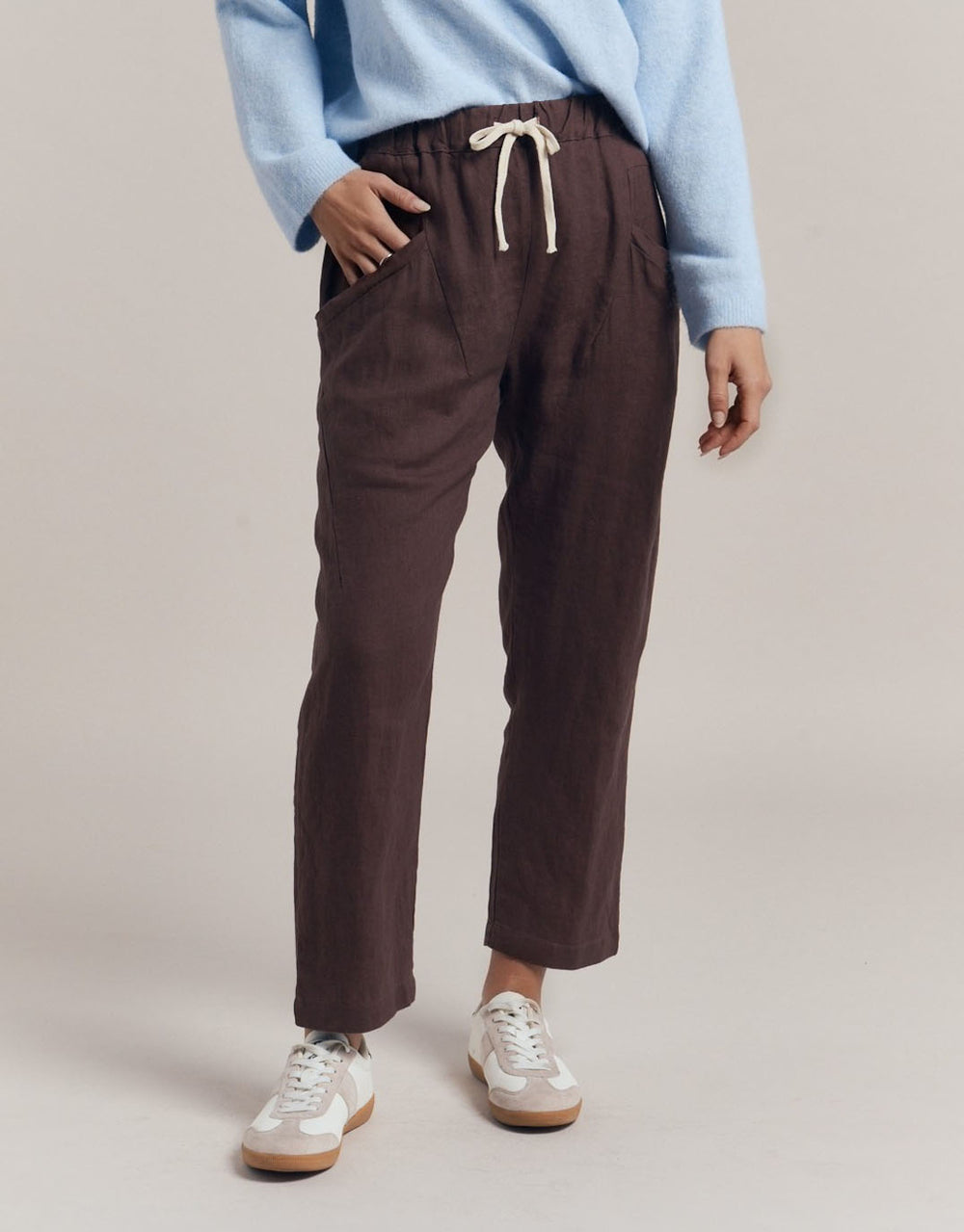 Luxe Linen Pants - Chocolate