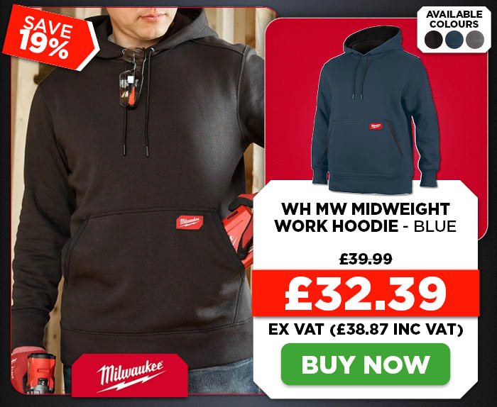 Milwaukee WH MW Midweight Work Hoodie - Blue