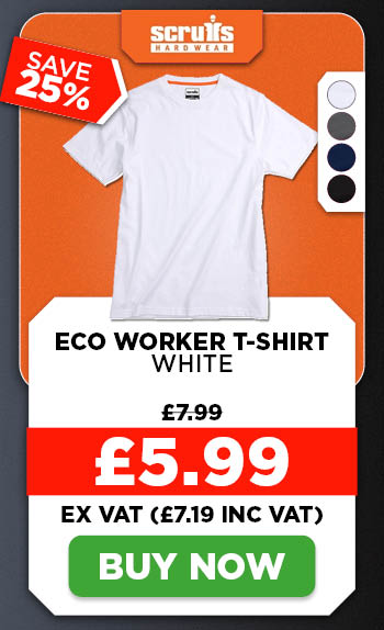 Scruffs Eco Worker T-Shirt - White
