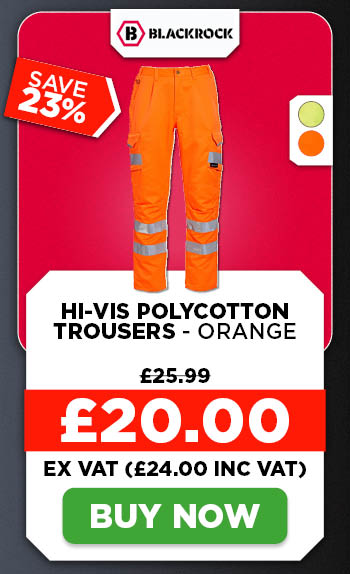 Blackrock Hi-Vis Polycotton Trousers - Orange