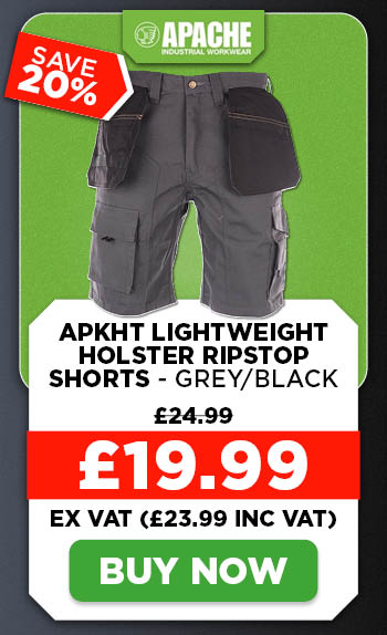 Apache APKHT Lightweight Holster Ripstop Shorts - Grey/Black