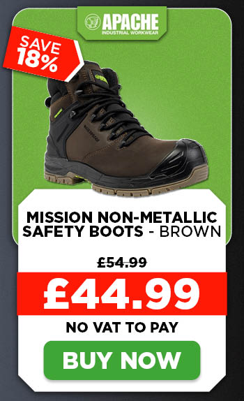 Apache Mission Non-Metallic Safety Boots - Brown