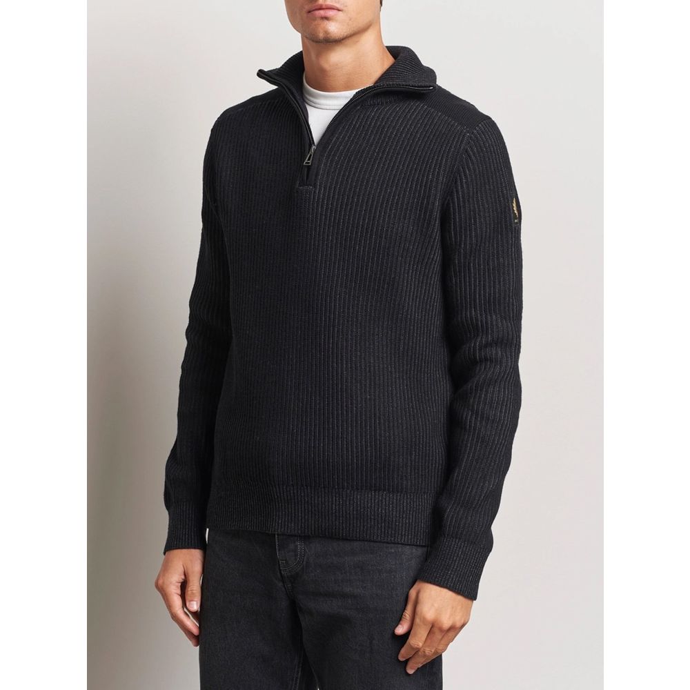 Image of Black Dark Ink Stanley Quarter Zip Jumper