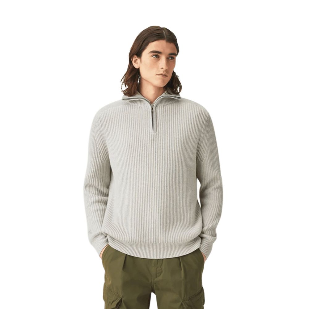 Image of Moonbeam Old Silver Heather Stanley Quarter Zip Jumper