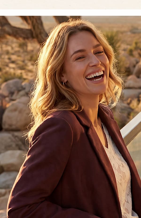 Faux Suede Blazer