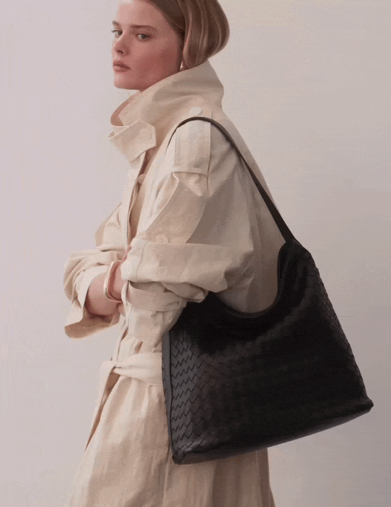 Bianca Woven Hobo Chocolate