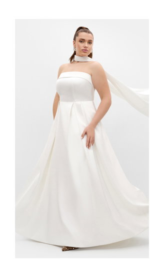Shop the Duchess Satin Gown With Shawl