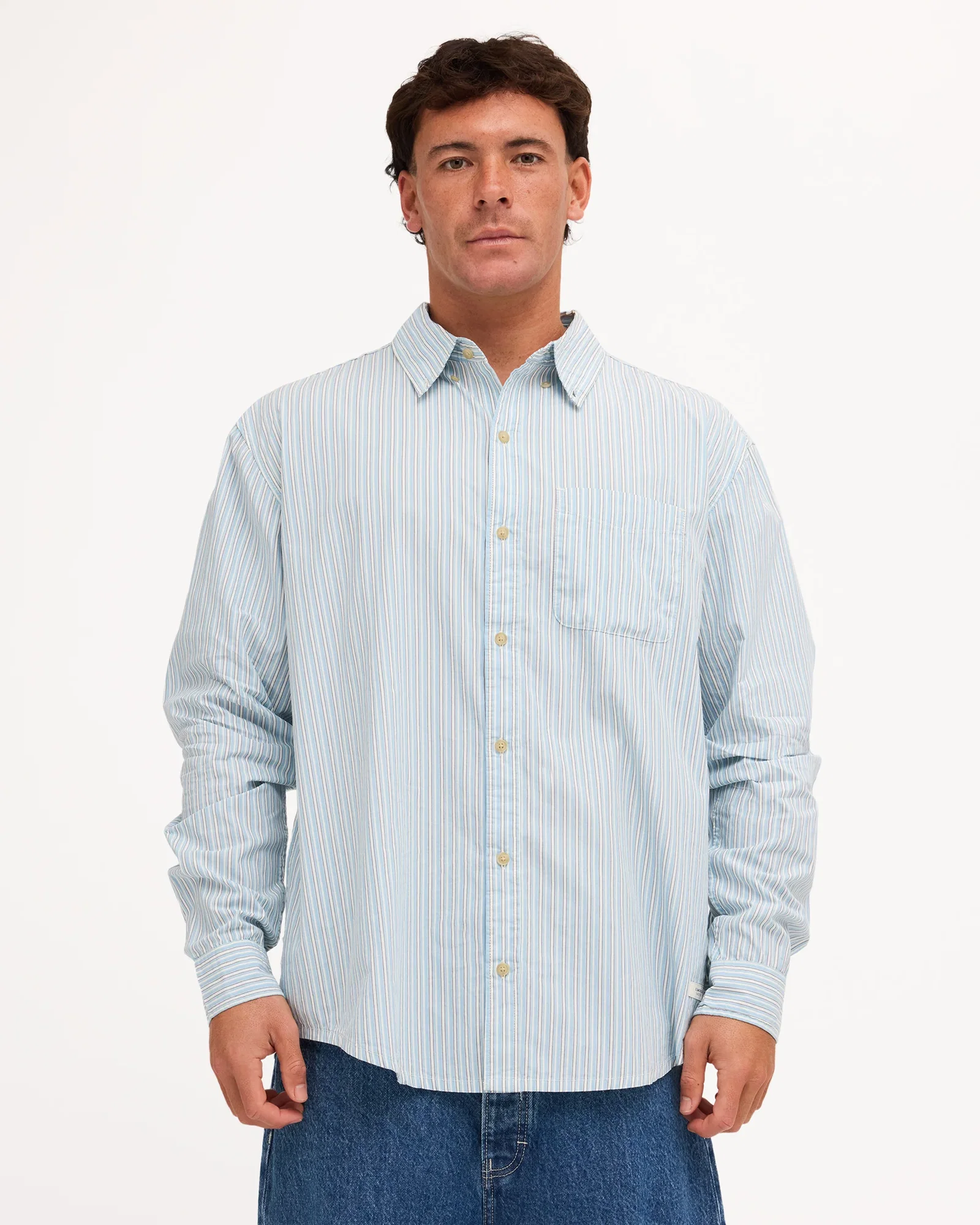 Mens Button Down Long Sleeve Shirt