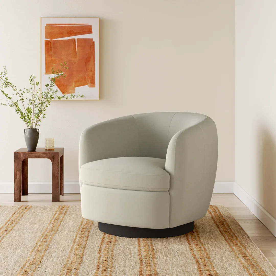 Marcy Swivel Barrel Chair