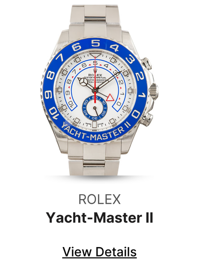 Pre-Owned Rolex Yacht-Master II Ref 116680 White Mercedes Hands