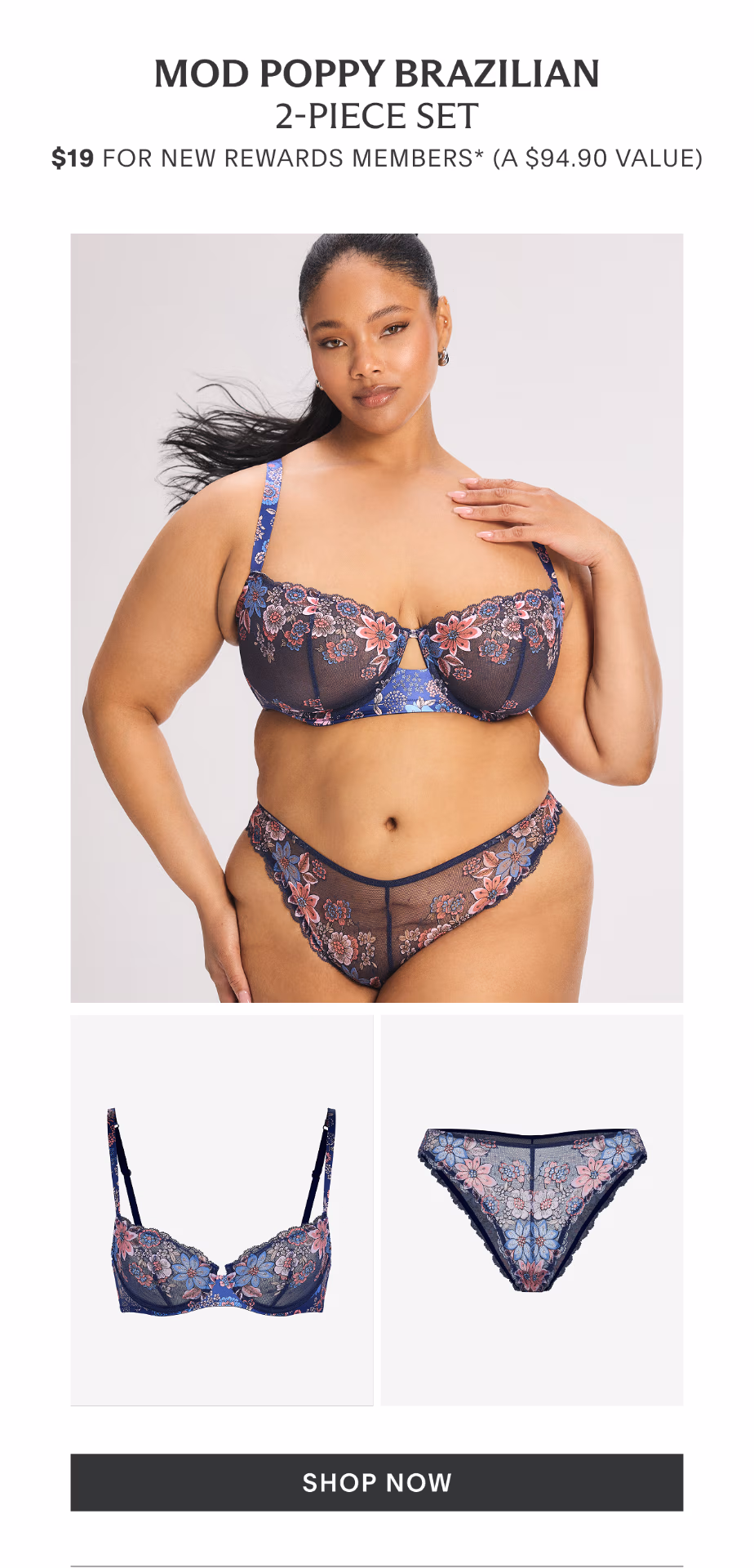 Mod Poppy Brazilian 2-Piece Set