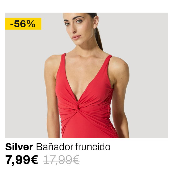 Silver Bañador fruncido