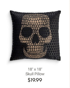 18" x 18" Skull Pillow