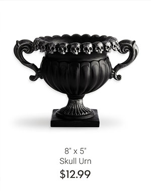 8" x 5" Skull Urn