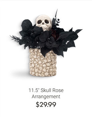 11.5" Skull Rose Arrangement