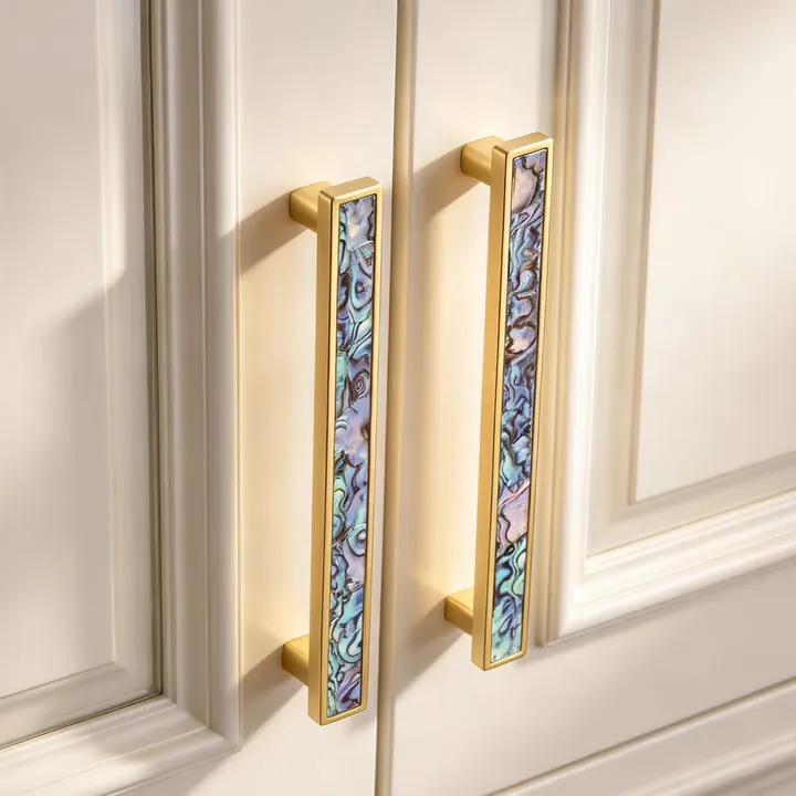 Luxury Natural Shell White Cabinet Pulls