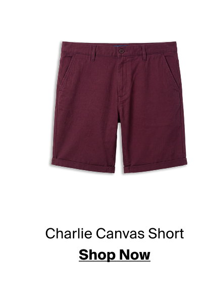 Burgundy Charlie Canvas Short