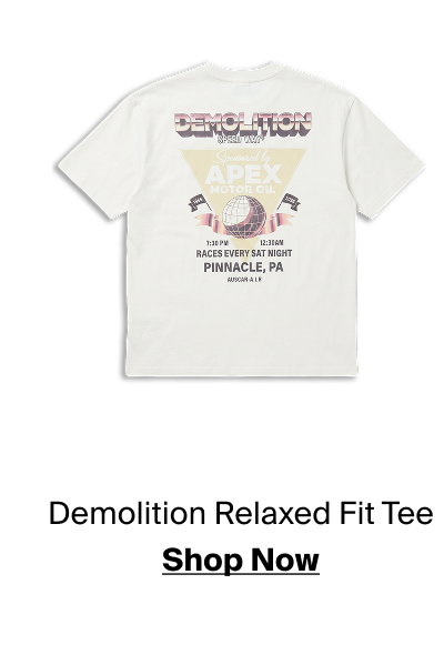 White Demolition Relaxed Fit Tee