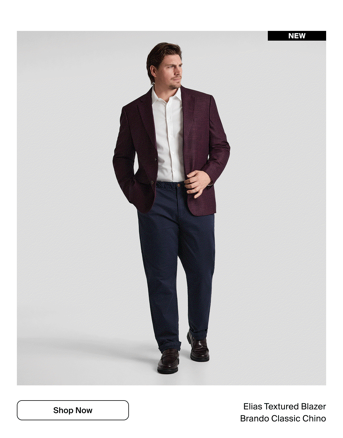 Burgundy Elias Textured Blazer