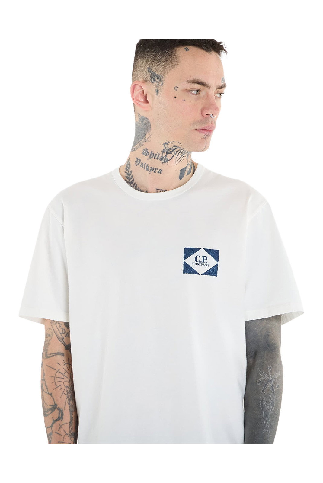 T-shirt Blanc (Taille : S)