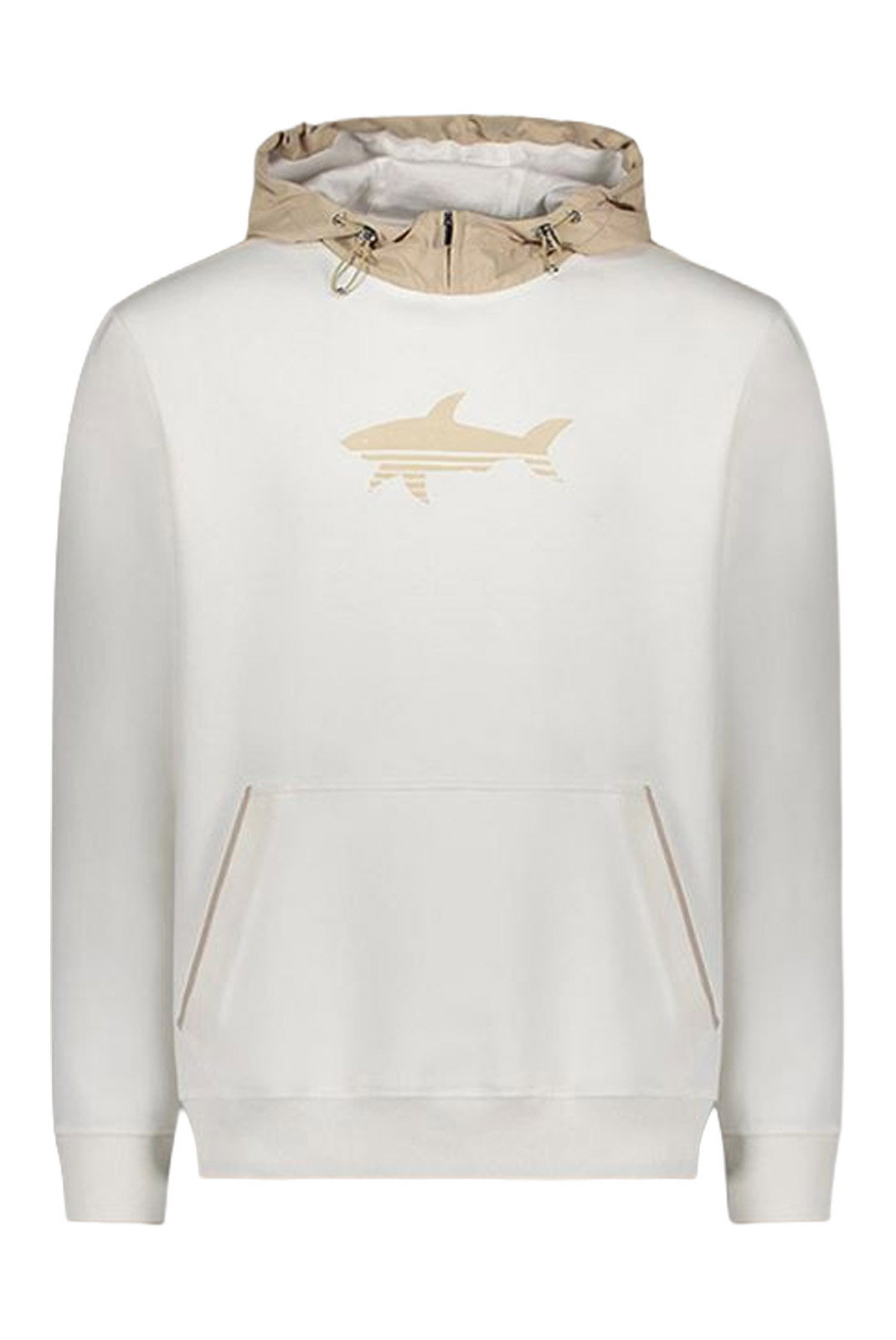 Sweat blanc et beige (Taille : L)