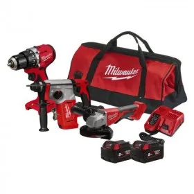Image of MILWAUKEE Pack 3 outils 18V 2x5Ah - BLPP3C-502 - 4933498565