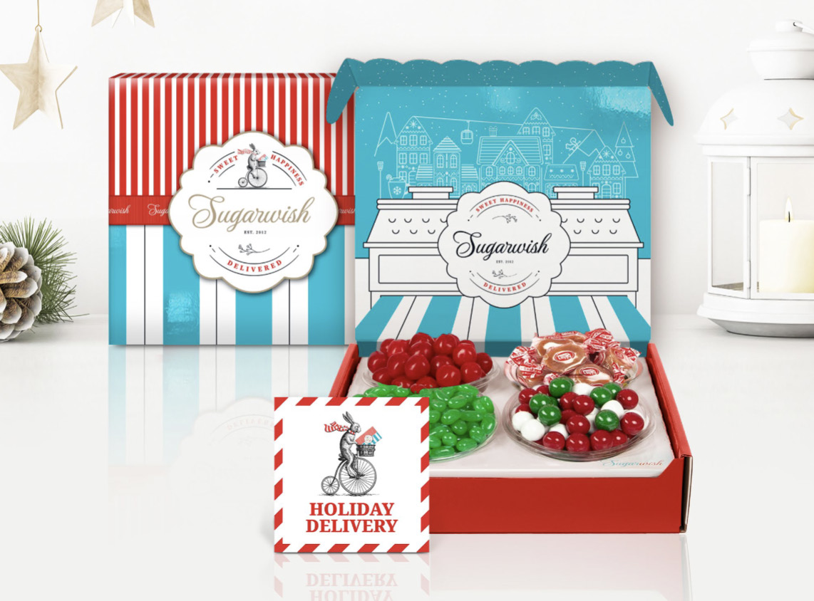 Holiday Delivery card with gift box