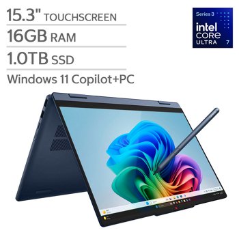 Lenovo IdeaPad 5i 2-in-1 15.3-inch Touchscreen Copilot+PC - Core Ultra 7 355 - WUXGA (1920 x 1200) - 16GB RAM - 1TB SSD - Windows 11 Home - Digital Pen Included