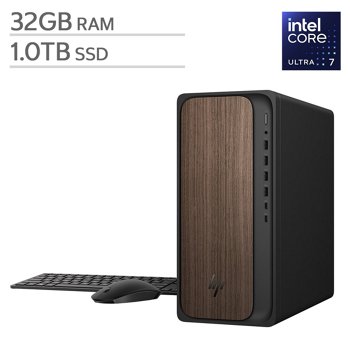 HP OmniDesk Desktop Tower – Intel Core Ultra 7 265 - Intel Graphics – 32GB Memory - 1TB SSD