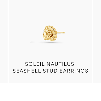 Soleil Nautilus Seashell Stud Earrings