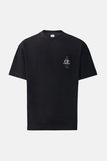 30/1 Sailor Logo T-Shirt Black