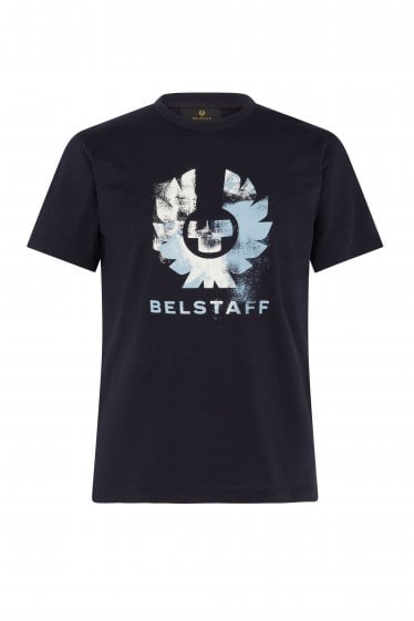 Blur Cotton T-Shirt Navy