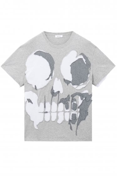 Patchwork Skull T-Shirt Grey