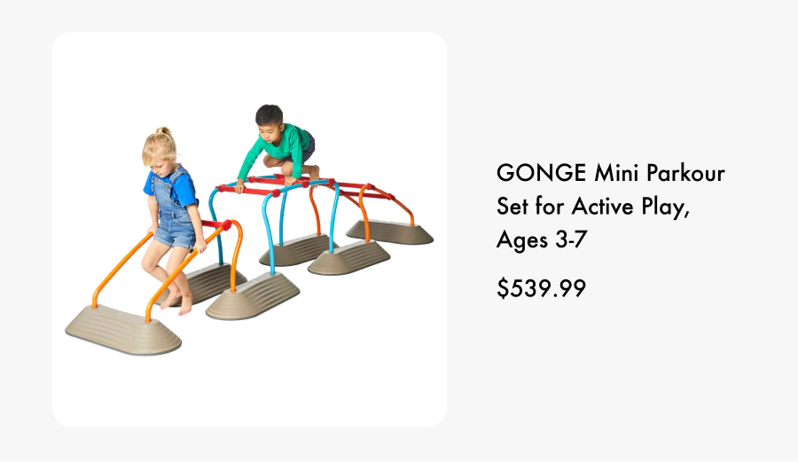 GONGE Mini Parkour Set for Active Play, Ages 3-7. $539.99.