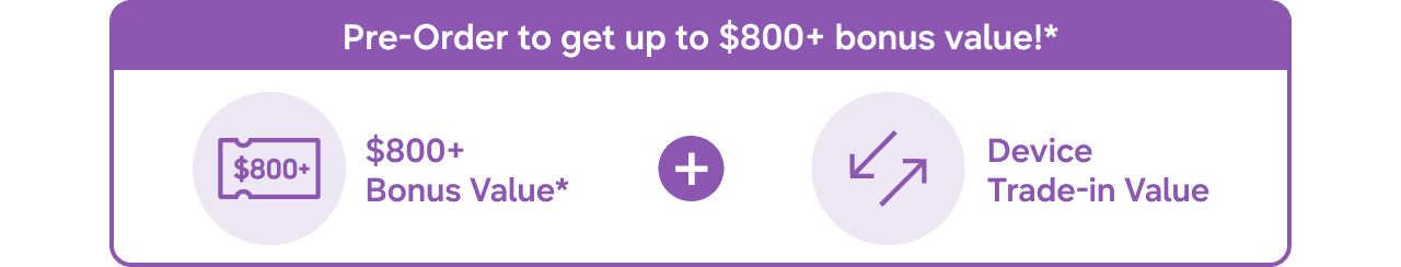 Pre-Order to get up to $800+ bonus value!