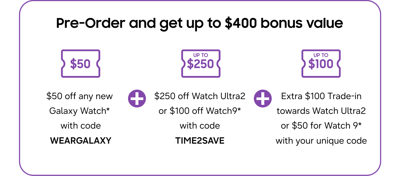 Pre-Order and get up to $400 bonus value