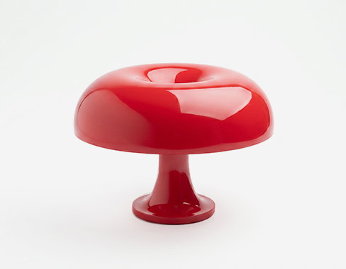 Artemide Nessino - lámpara de mesa de diseño, rojo