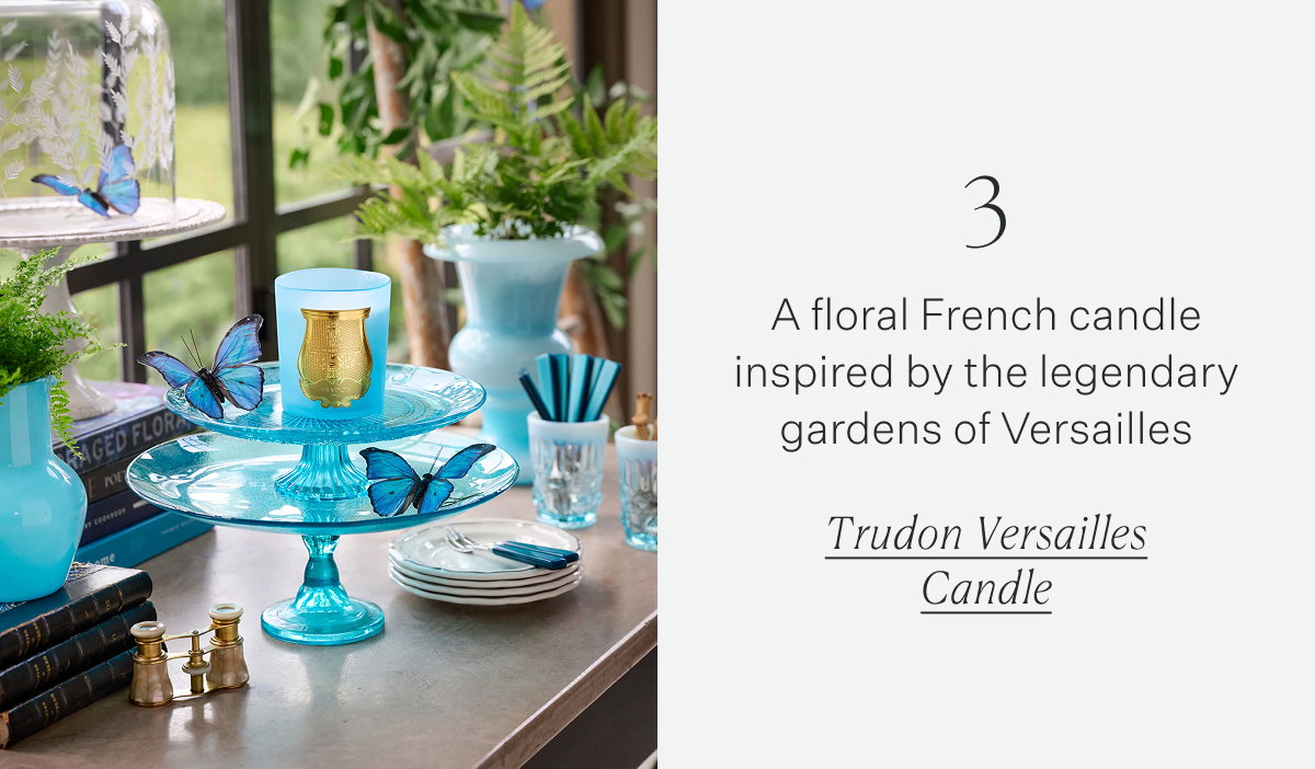 3 A floral French candle inspired by the legendary gardens of Versailles Trudon Versailles Candle