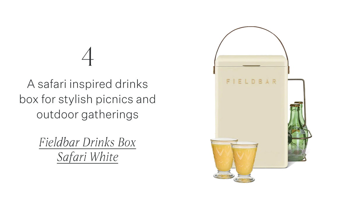 4 A safari inspired drinks box for stylish picnics and outdoor gatherings Fieldbar Drinks Box Safari White