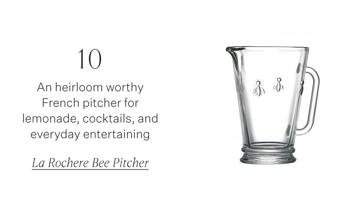 10 An heirloom worthy French pitcher for lemonade, cocktails, and everyday entertaining La Rochere Bee Pitcher