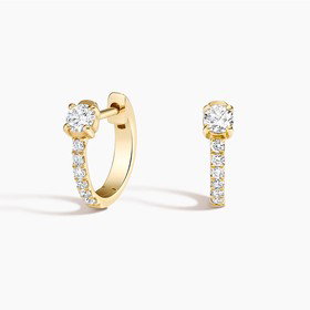 14K Yellow Gold Taylor Lab Diamond Huggie Earrings (1/3 ct. tw.)