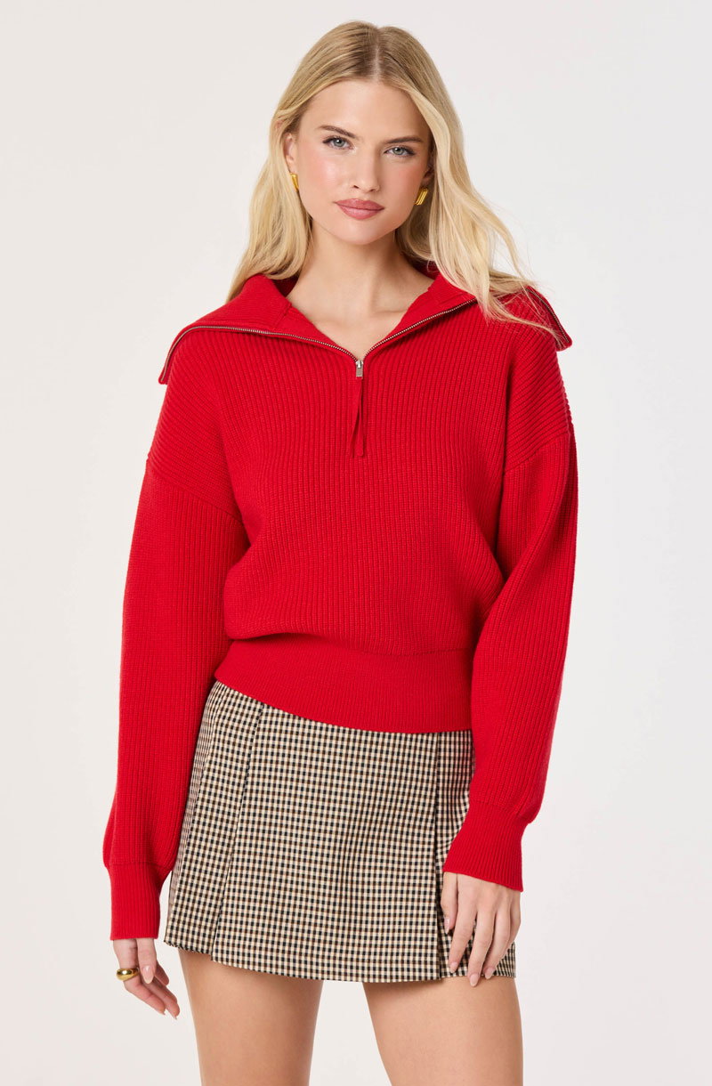 Lucette Quarter Zip Sweater