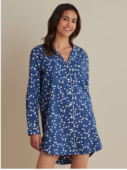 Printed Poplin Women's Nightshirt