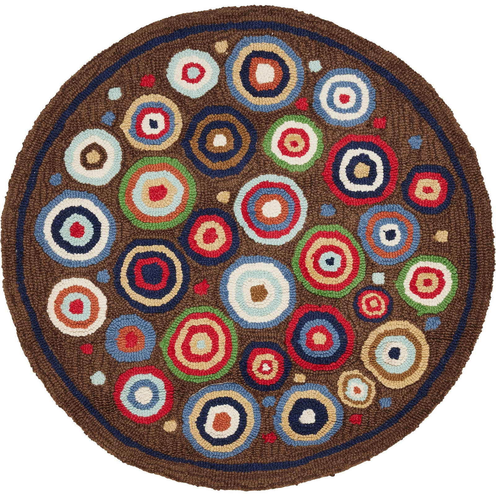 Chandler 4 Corners Bull’s Eye Hand-Hooked Wool Area Rug