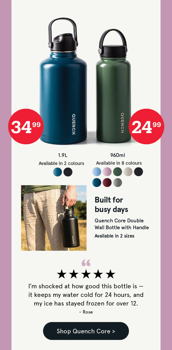 Quench Core Water Bottles
