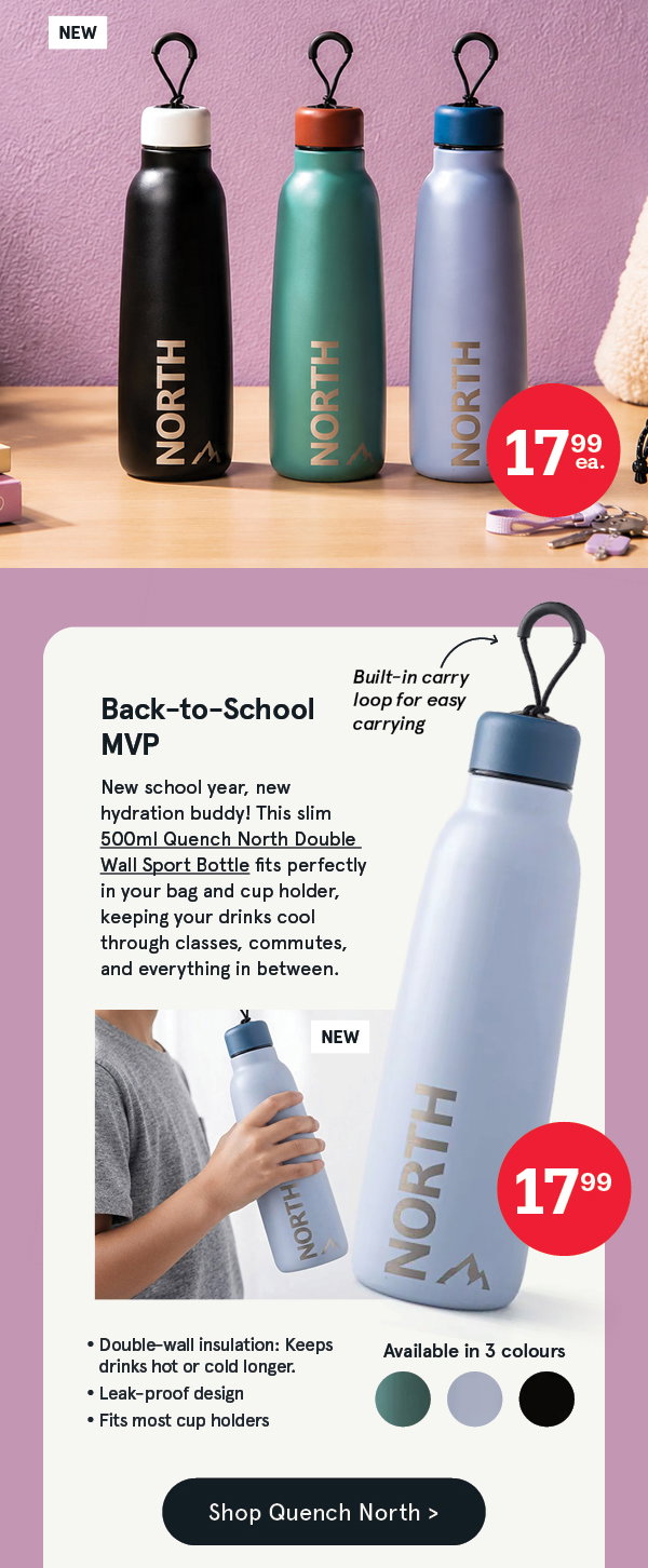 Quench North Water Bottles