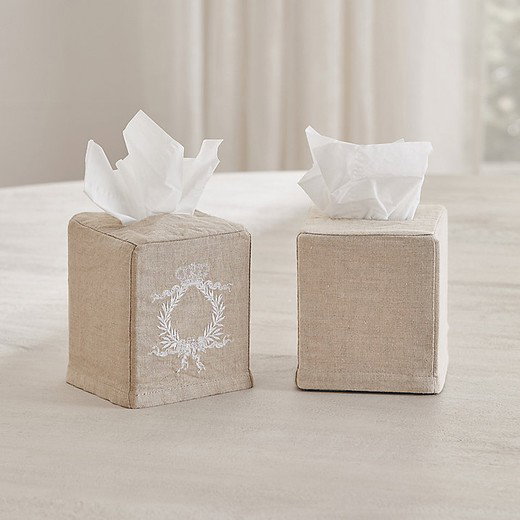 Embroidered Tissue Box Cover