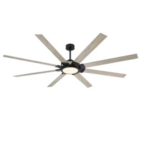 84 Inch Chasel Black Large LED Ceiling Fan
