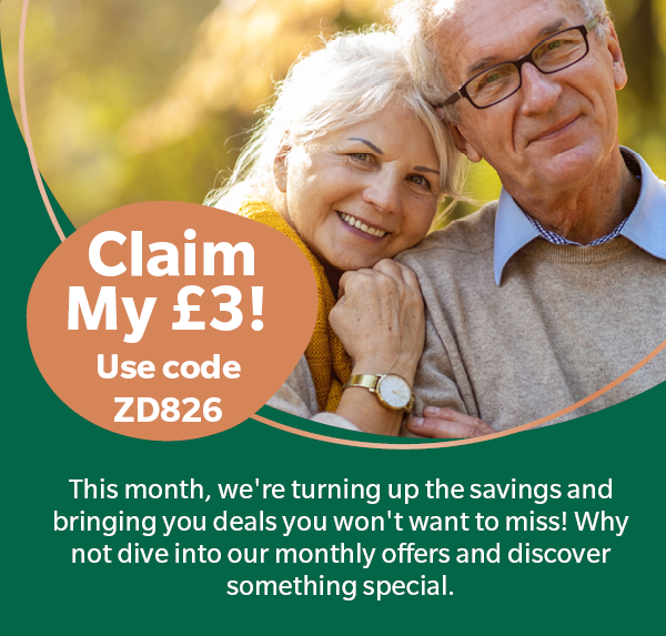 £3 off when you spend £15 with code ZD826